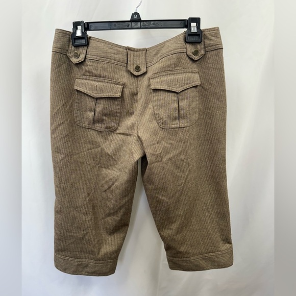 No Boundaries pinstripe brown capris size 9 - Picture 3 of 8